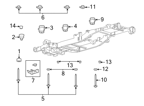 2022 Ford F-150 Lightning INSULATOR Diagram for NL3Z-2500154-B