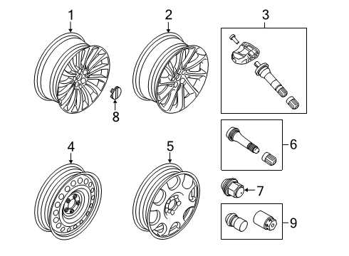 2020 Lincoln Aviator Wheels Diagram 2