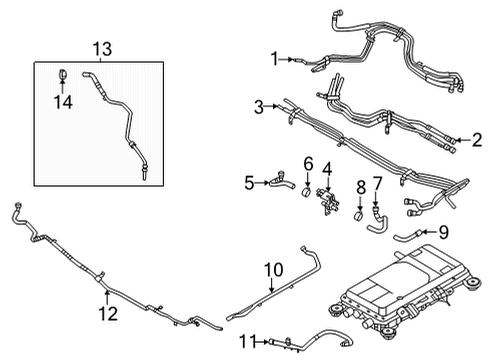 2023 Ford F-150 TUBE - HEATER WATER Diagram for ML3Z-18B402-A