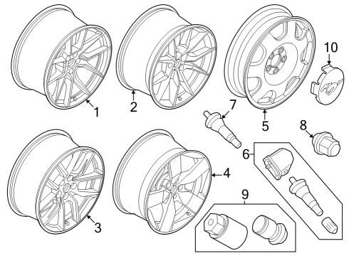 2024 Ford Mustang Wheels & Trim Diagram 3