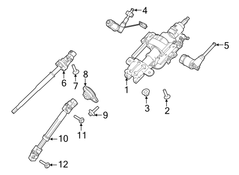 2023 Ford F-150 Lightning Steering Column Assembly Diagram 2