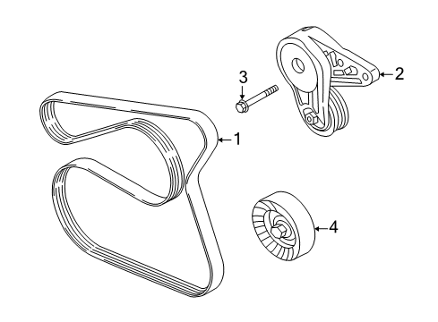 2020 Ford Fusion Belts & Pulleys Diagram 1