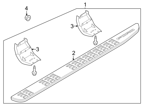 2023 Ford F-350 Super Duty Running Board Diagram 2