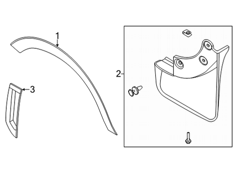 2023 Ford Bronco Sport MOULDING Diagram for M1PZ-16038-A