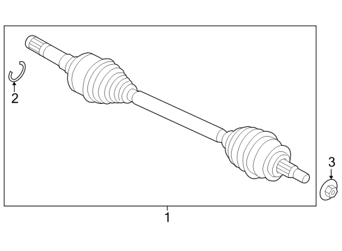 2024 Ford Mustang SHAFT ASY Diagram for KR3Z-4K138-D