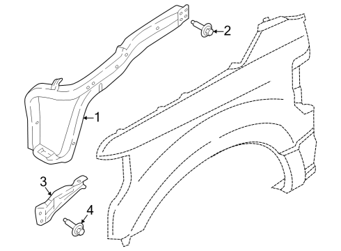 2024 Ford F-250 Super Duty Inner Components - Fender Diagram