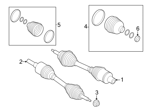 2023 Lincoln Navigator Drive Axles - Front Diagram