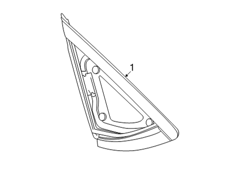 2021 Ford Mustang Mach-E Glass & Hardware - Quarter Panel Diagram