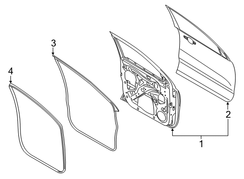 2020 Ford Ranger Front Door Diagram 1