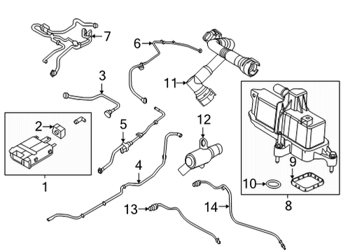 2022 Ford Bronco Sport Emission Components Diagram 1