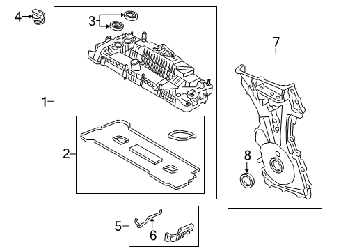 2020 Lincoln Nautilus Valve & Timing Covers Diagram 1