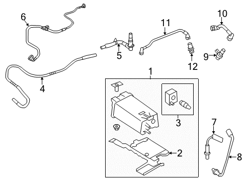 2019 Ford Police Interceptor Utility Emission Components Diagram 1