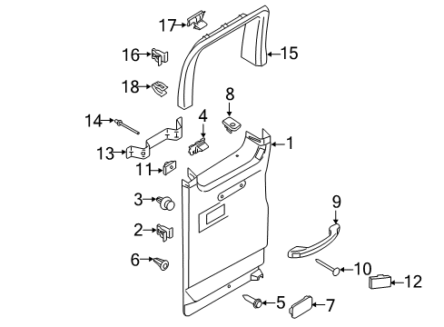 2022 Ford Transit Interior Trim - Side Door Diagram 2