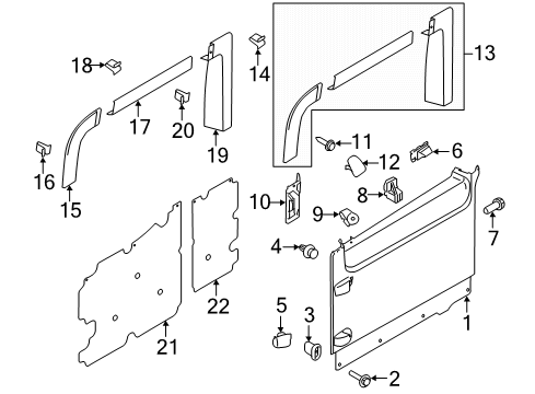 2023 Ford Transit Interior Trim - Side Door Diagram 5