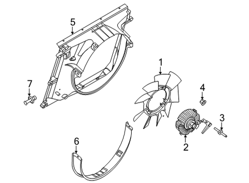 2020 Ford F-250 Super Duty Cooling System, Radiator, Water Pump, Cooling Fan Diagram 3