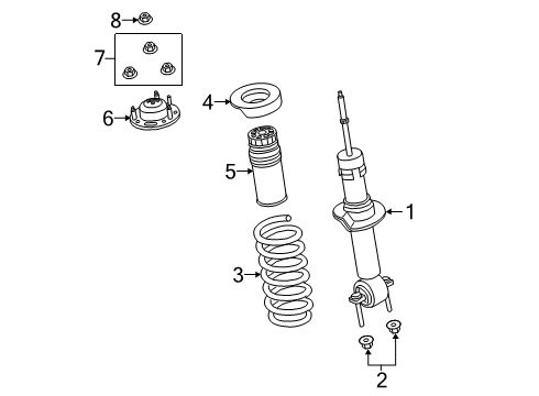 2021 Ford Ranger Shocks & Components - Front Diagram