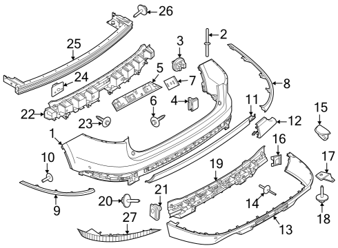 2020 Lincoln Aviator Rear Bumper Diagram 2