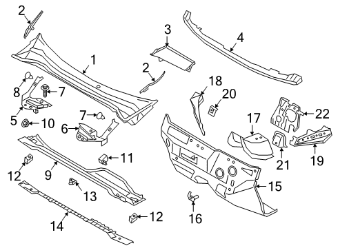 2020 Ford Escape Cowl Diagram