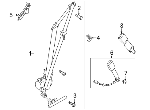 2020 Ford Police Responder Hybrid Front Seat Belts Diagram