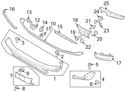 2022 Ford Bronco Bumper & Components - Front Diagram 2