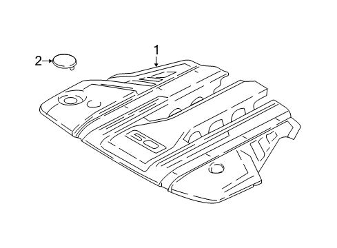 2020 Ford Mustang Engine Appearance Cover Diagram 2