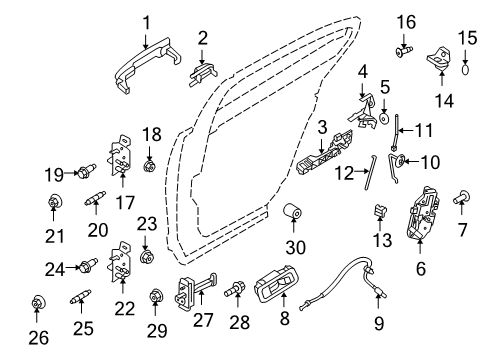 2019 Ford Police Interceptor Sedan Rear Door Diagram 4