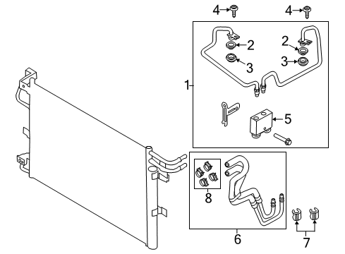 2019 Ford Police Interceptor Utility Trans Oil Cooler Diagram 1