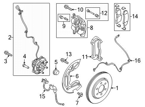 2023 Ford Expedition Brake Components Diagram 1