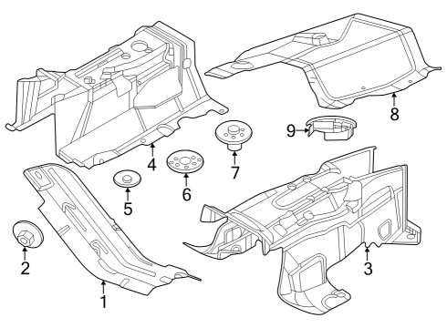 2024 Ford Mustang INSULATOR - TUNNEL Diagram for PR3Z-6311130-A