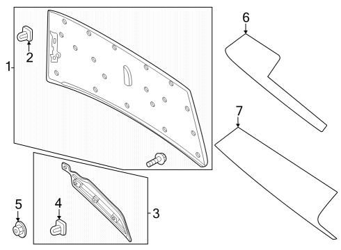 2023 Ford F-150 Exterior Trim - Hood Diagram 2