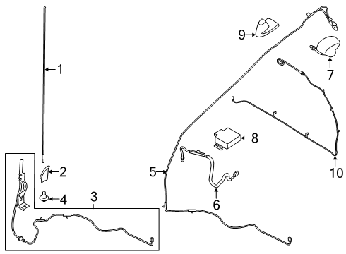 2020 Ford F-150 Antenna & Radio Diagram 2