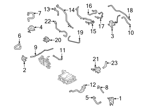 2022 Ford F-150 Lightning HOSE ASY Diagram for NL3Z-8D012-A