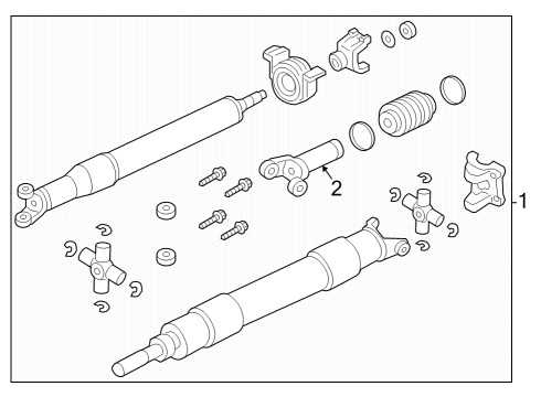 2023 Ford F-250 Super Duty Drive Shaft - Rear Diagram 2