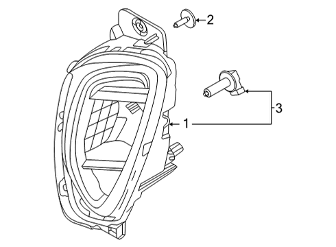 2022 Ford Escape LAMP ASY - FOG - FRONT Diagram for LJ6Z-15200-C