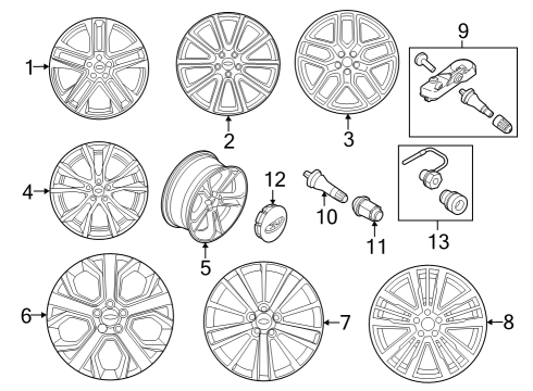 2019 Ford Police Interceptor Utility Wheels Diagram 3