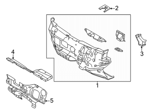 2022 Ford Maverick Heat & Sound Insulators Diagram