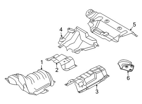 2021 Lincoln Corsair HEAT SHIELD Diagram for LX6Z-5811434-L