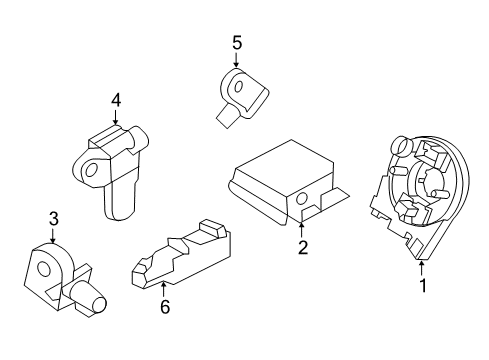 2019 Ford Police Interceptor Utility Air Bag Components Diagram 2