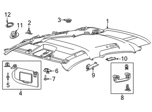 2021 Ford Mustang Mach-E Interior Trim - Roof Diagram 2