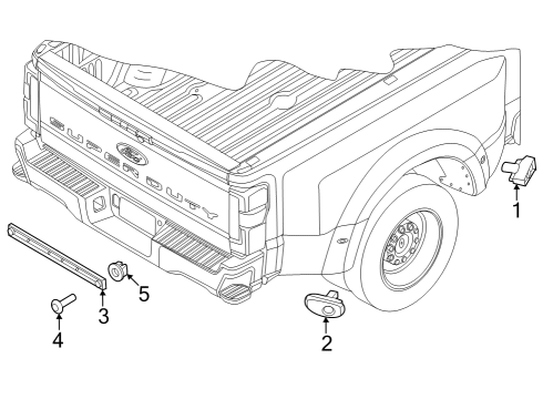 2024 Ford F-350 Super Duty Marker & Signal Lamps Diagram