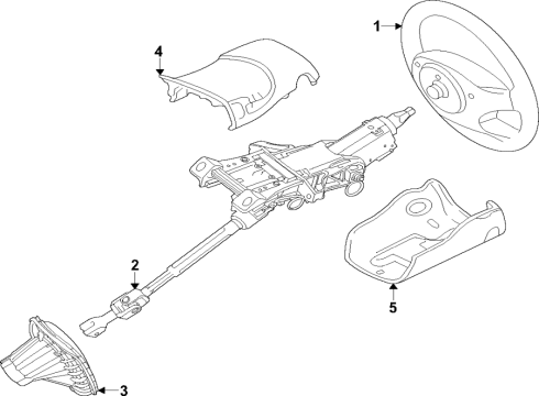 2022 Ford Edge Steering Column & Wheel, Steering Gear & Linkage Diagram 1