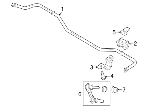 2024 Ford Mustang Stabilizer Bar & Components - Rear Diagram 2