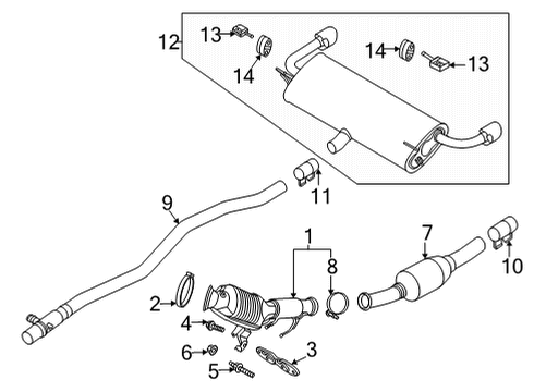 2020 Ford Escape CONVERTER ASY Diagram for LX6Z-5E212-KZ