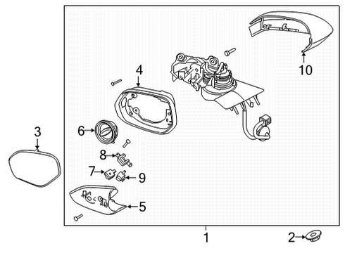 2022 Lincoln Corsair Mirrors Diagram 3