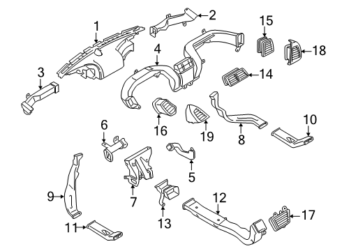 2023 Lincoln Nautilus CONNECTOR - DUCT - CCS Diagram for LA1Z-19D809-A