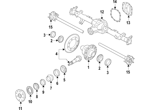 2022 Ford Ranger Rear Axle, Differential, Propeller Shaft Diagram 2