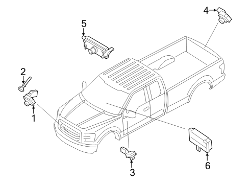 2022 Ford F-150 Lightning CONTROL ASY - ADVANCED DRIVER Diagram for NL3Z-14G647-A