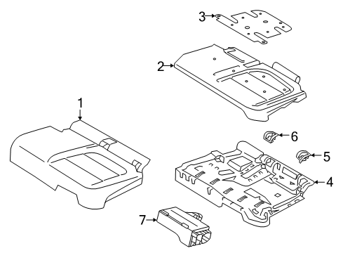 2021 Lincoln Corsair COVER ASY - REAR SEAT CUSHION Diagram for LJ7Z-7863805-GK