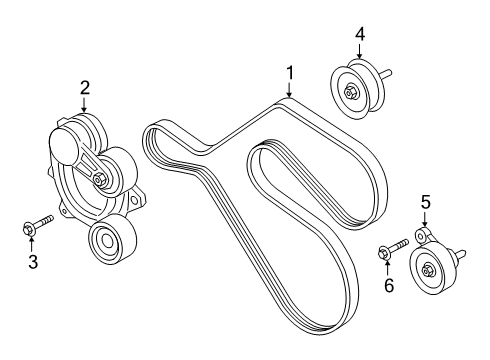 2021 Ford Explorer Belts & Pulleys Diagram 3