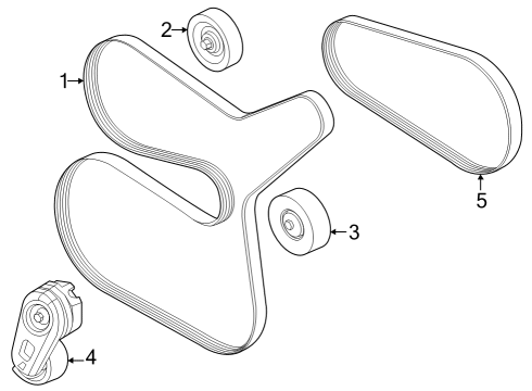 2023 Ford F-250 Super Duty Belts & Pulleys Diagram 5